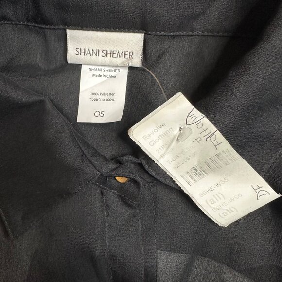 Shani Shemer Jonas Shirt in Black One Size New Womens Blouse Top Coverup - Picture 12 of 16